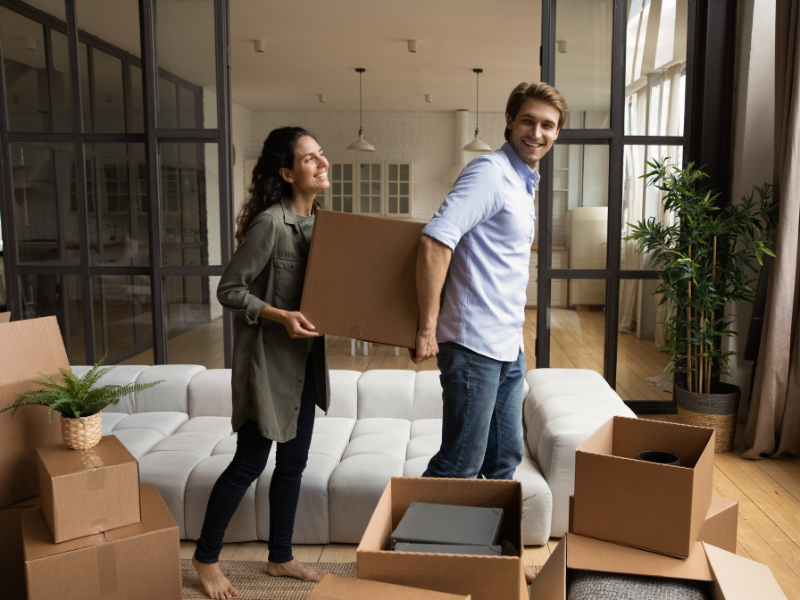 couple Moving in the Fall