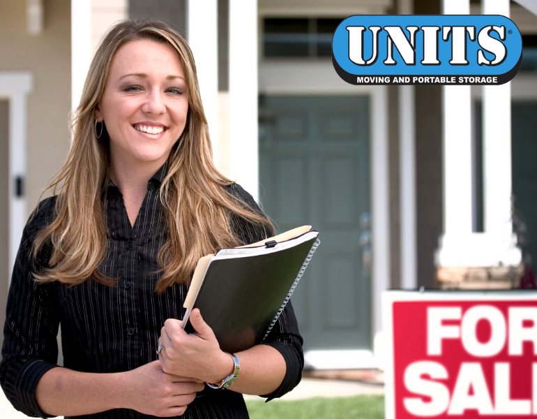 pic of a realtor and units logo