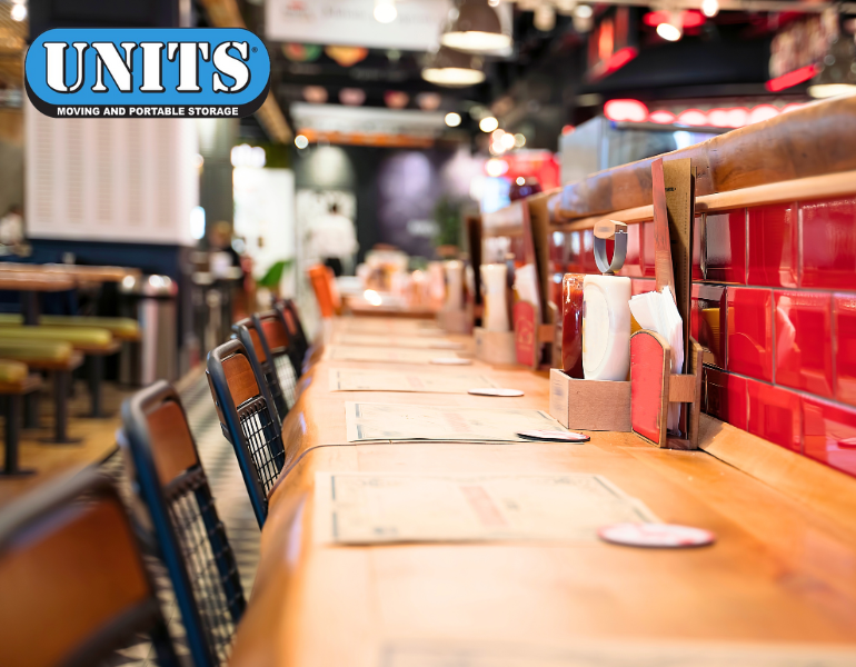 a pic of a chain restaurant and units logo