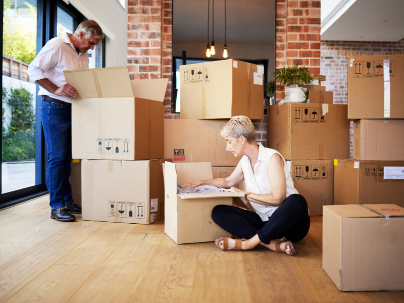 couple in the middle of their move